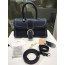 Delvaux Brillant PM Surpiqué 그레인 송아지 가죽 네이비