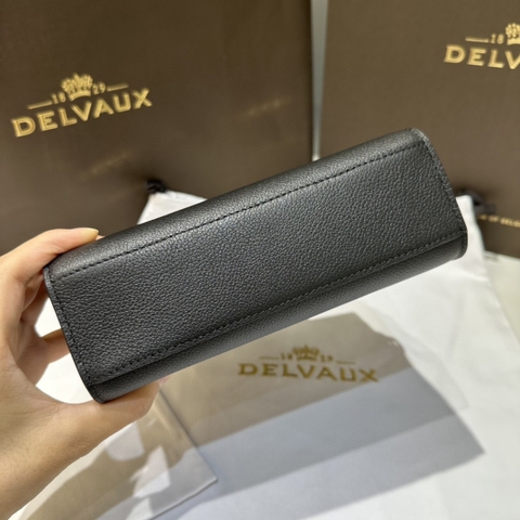 Delvaux Tempête Crush Small Silky 카프스킨 블랙