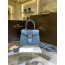Delvaux Brillant 미니 로데오 송아지 가죽 아주르