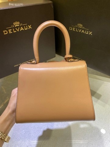 Delvaux Brillant MINI 박스 카프 텐더 베이지