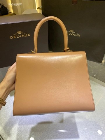 Delvaux Brillant MM 박스 카프 텐더 베이지
