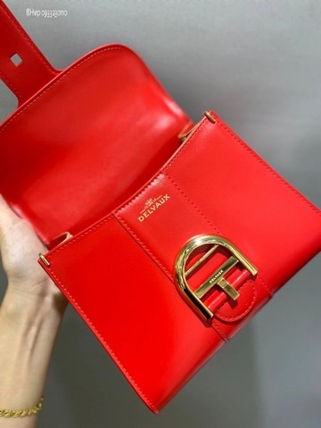 Delvaux Brillant MINI 박스 카프 레드