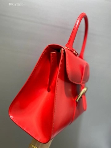 Delvaux Brillant MM 박스 카프 레드