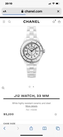 샤넬 J12 와치 33mm