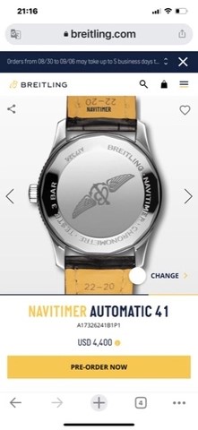 브라이틀링 나비타이머 오토매틱 41