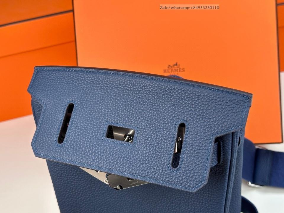 HERMÈS Hac a dos bleu 네이비 토고 PHW