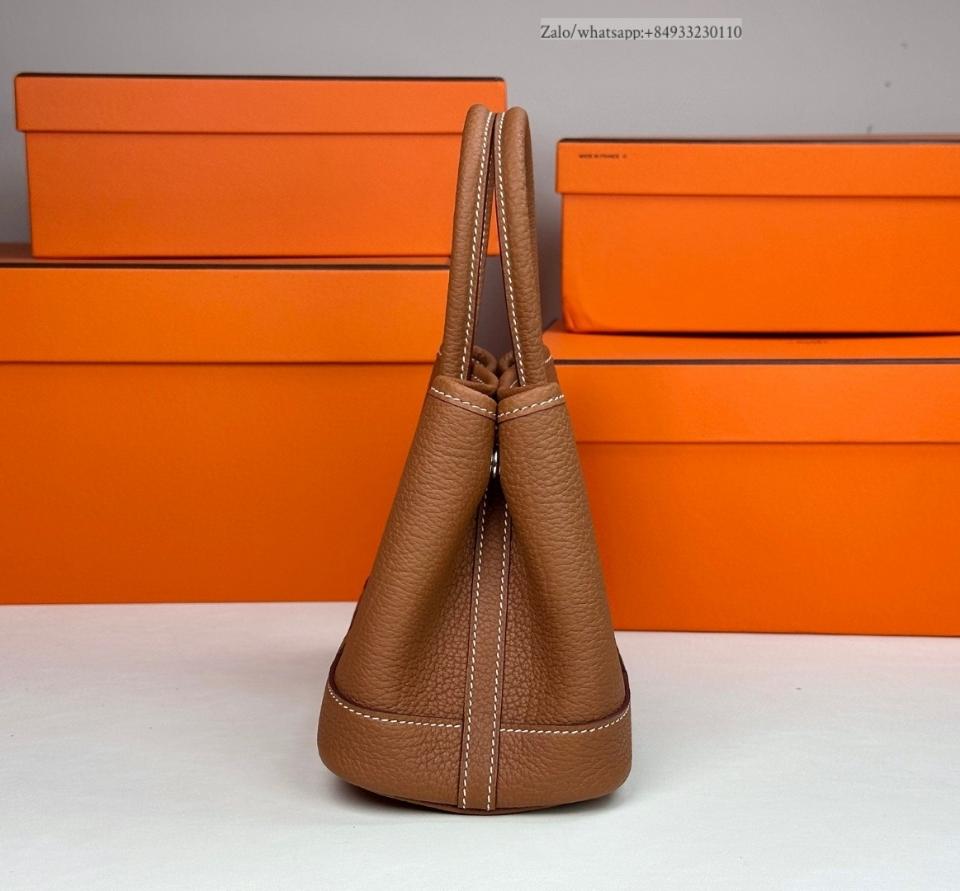 에르메스 가든 파티 미니 23cm 골드 네곤다 PHW