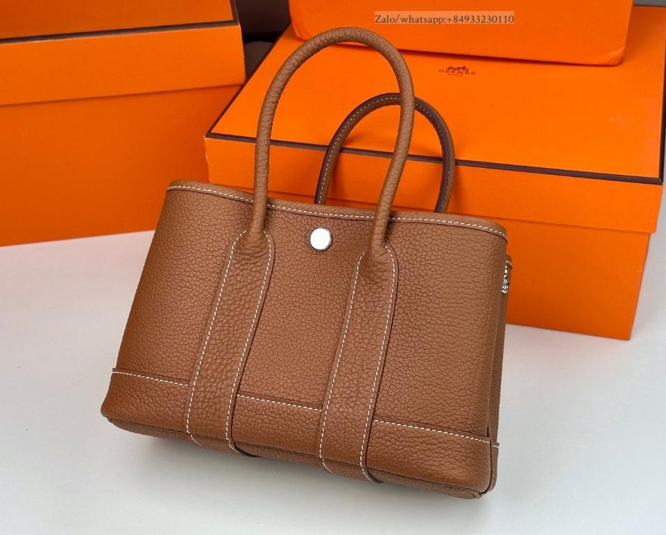 에르메스 가든 파티 미니 23cm 골드 네곤다 PHW