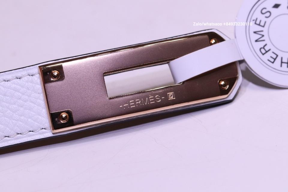 에르메스 켈리 18mm 벨트 화이트 엡솜 재킷