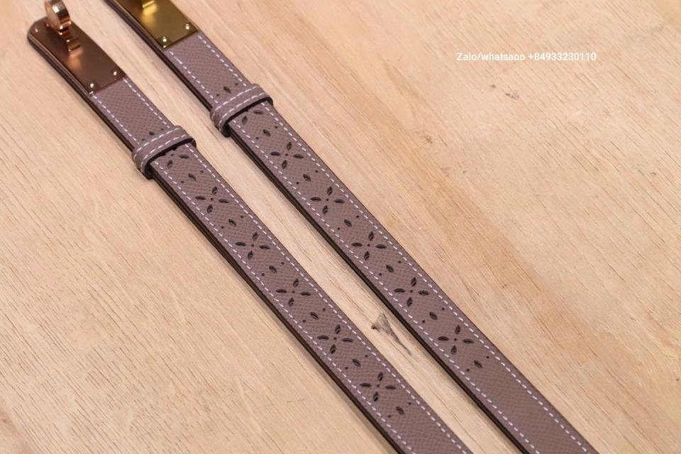 에르메스 켈리 18mm 벨트 Etoupe Casaque Epsom
