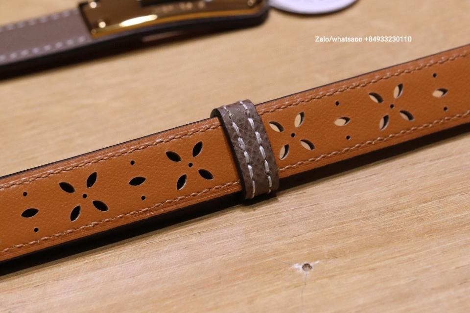 에르메스 켈리 18mm 벨트 Etoupe Casaque Epsom