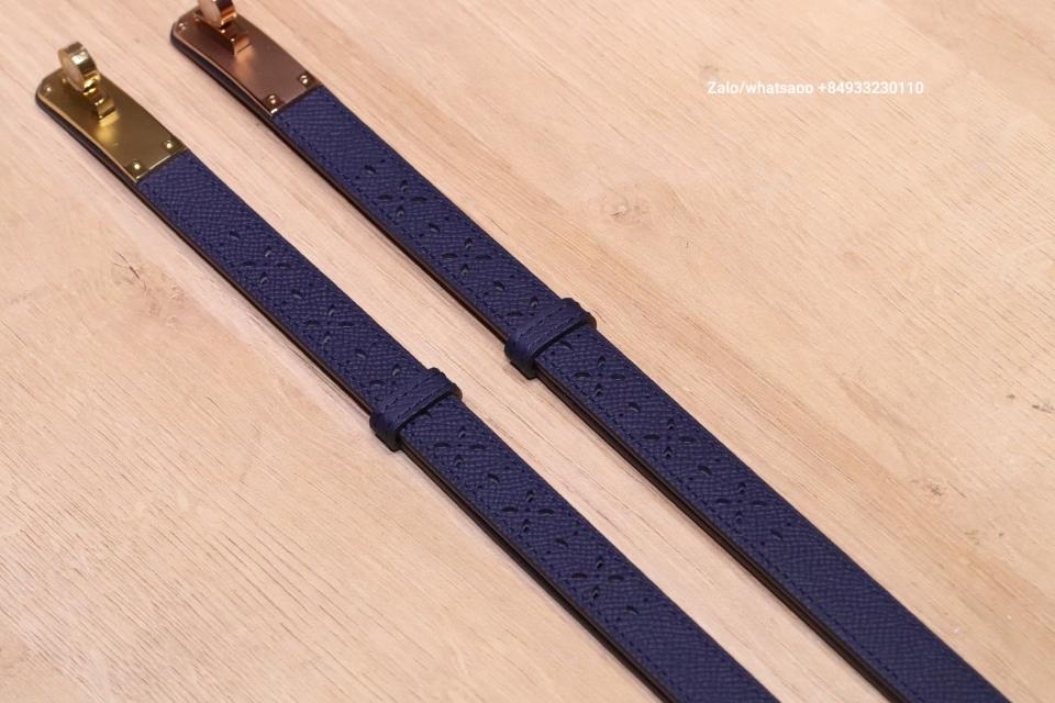 에르메스 켈리 18mm 벨트 루즈 블루 나이트 엡솜