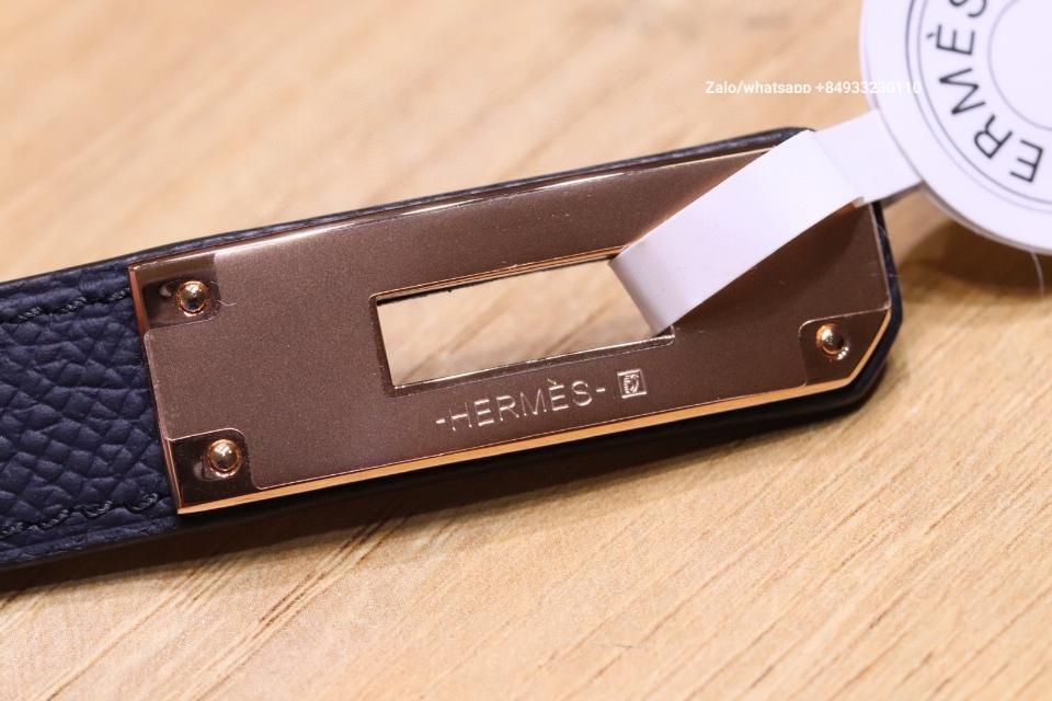 에르메스 켈리 18mm 벨트 루즈 블루 나이트 엡솜