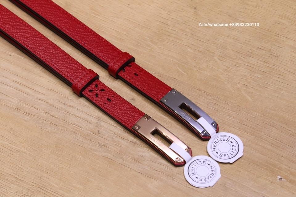 에르메스 켈리 18mm 벨트 레드 엡솜 재킷